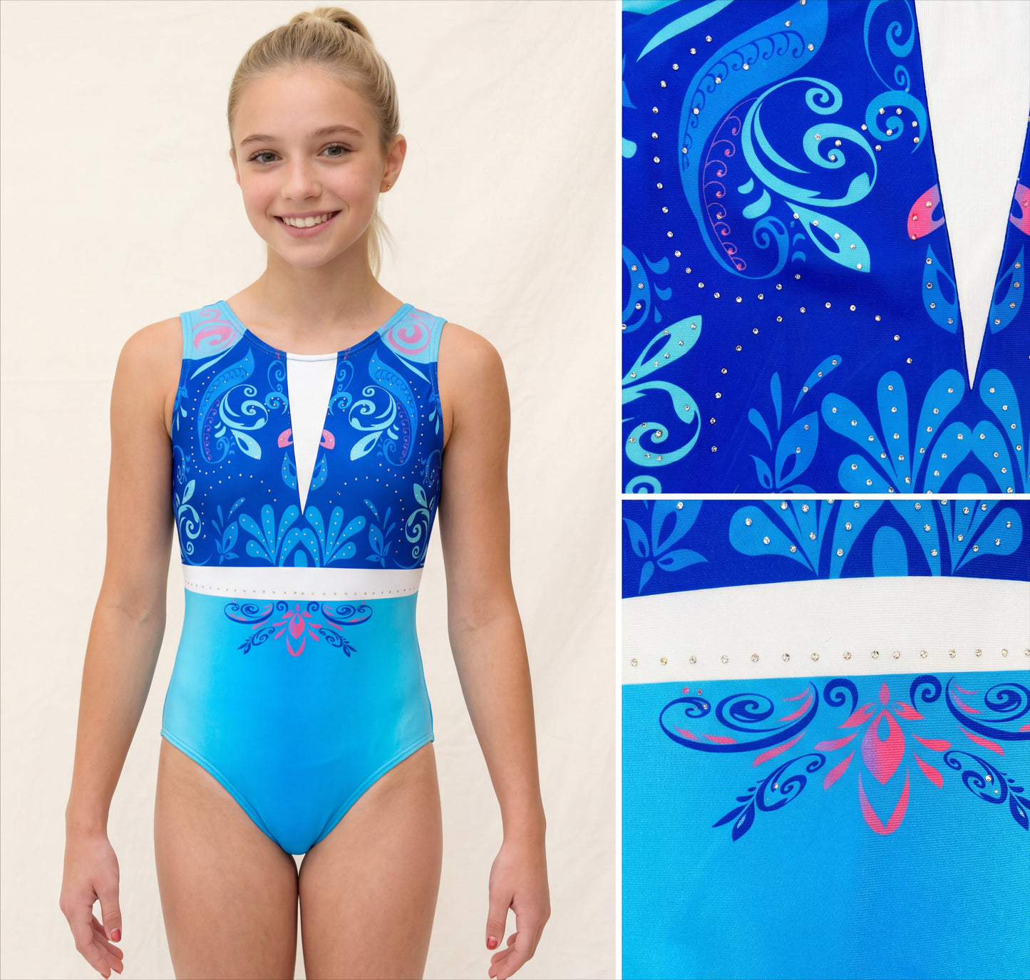 Aqua Royale Gymnastics Leotard Set