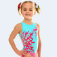 Turquoise Ocean Blue with Pink Camouflage #266