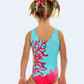Turquoise Ocean Blue with Pink Camouflage #266