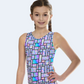 Open Back Geometric Girls Gymnastics Leotard #548