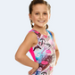 Paris Open Back Gymnastics Leotard for Girls