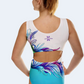 Sublimated Open Back Gymnastic Leotard with Crystals #506