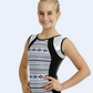 Black and White Aztec Print Gymnastics Leotards for Girls #1102