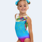 Tropical Electric Gymnastics Leotard For Girls #443