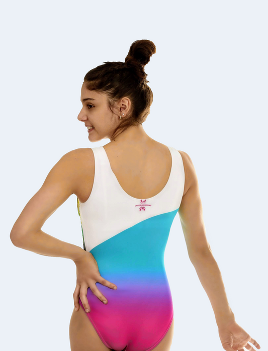 Tropical Electric Gymnastics Leotard For Girls #443