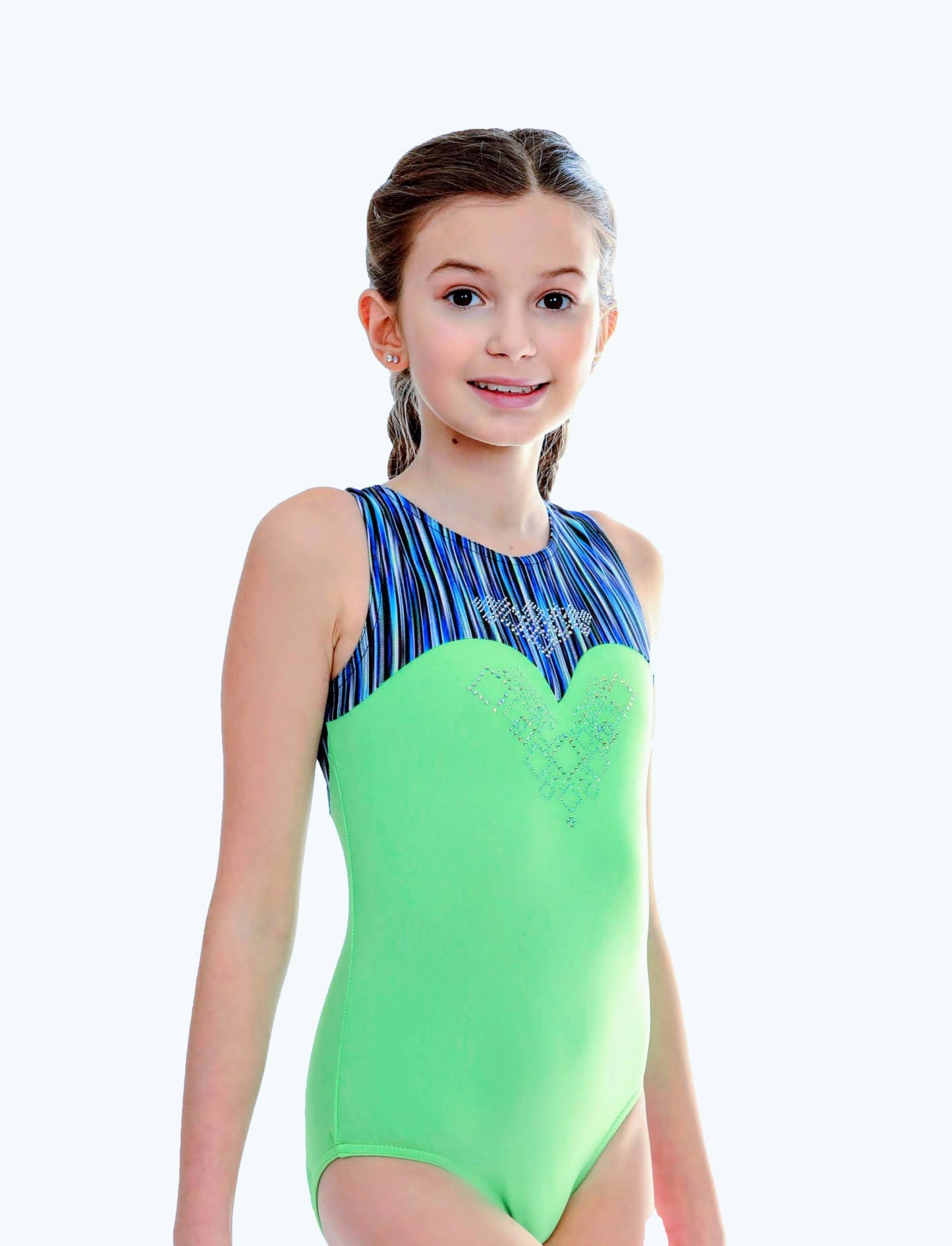 Crystalized Pop Art Gymnastics Leotard For Girls #532A