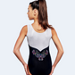 Paisley Design on Black Gymnastics Leotard #3856