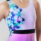 Spring Flowers with Crystal Bow, Gymnastics Leotard  #655