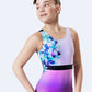 Spring Flowers with Crystal Bow, Gymnastics Leotard  #655