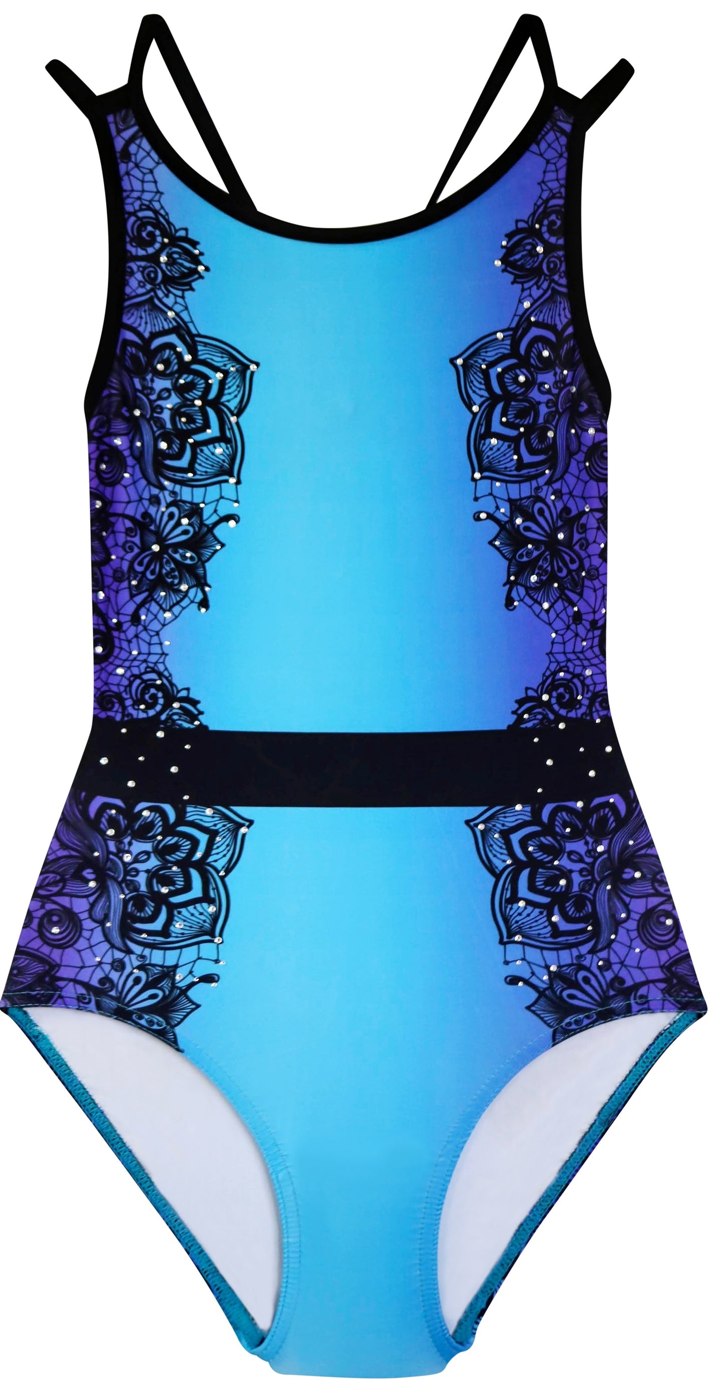 Blue and Purple with Vertical Lace #391