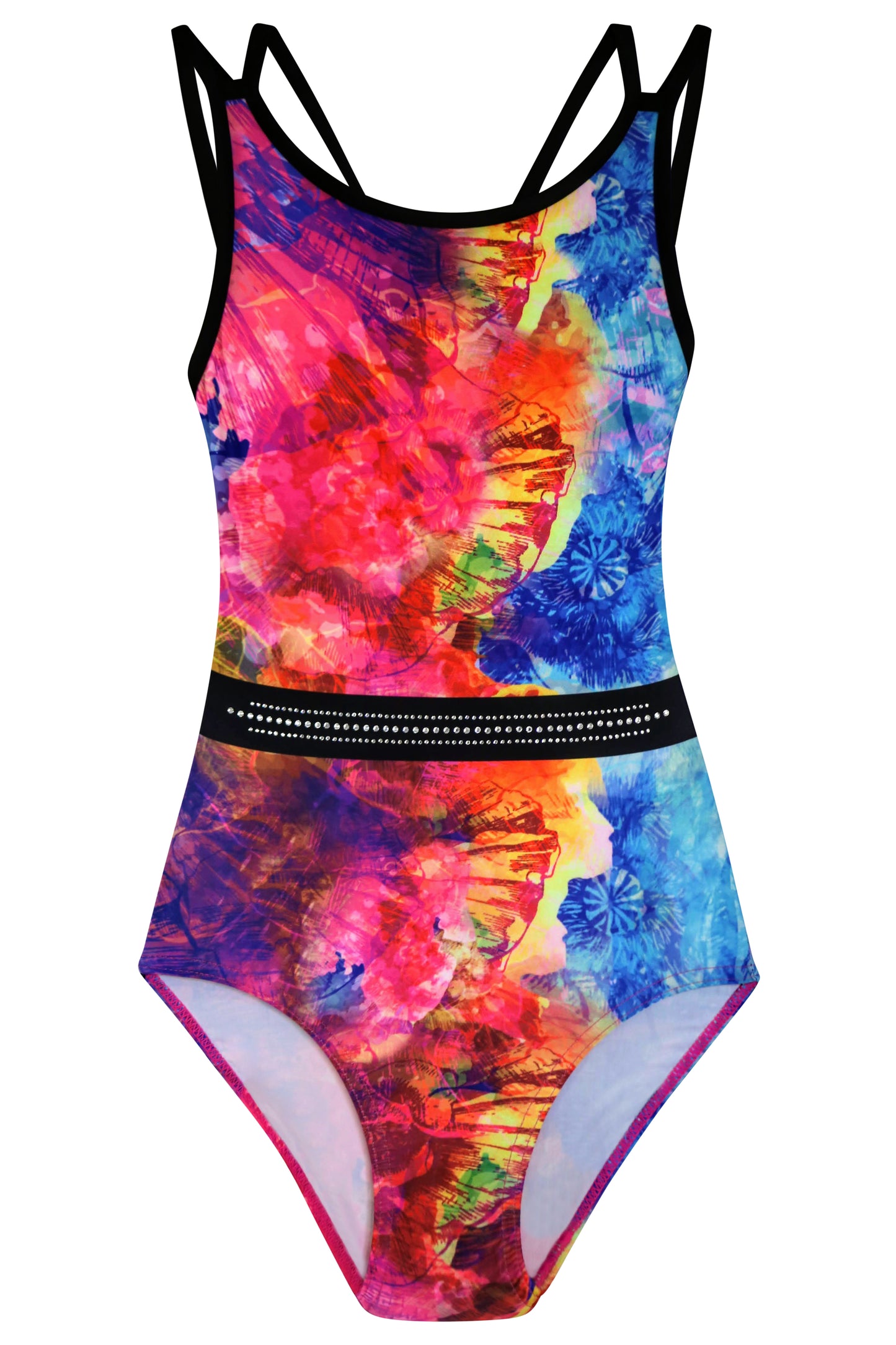 Gymnastic Leotard for Girls Abstract Floral #303
