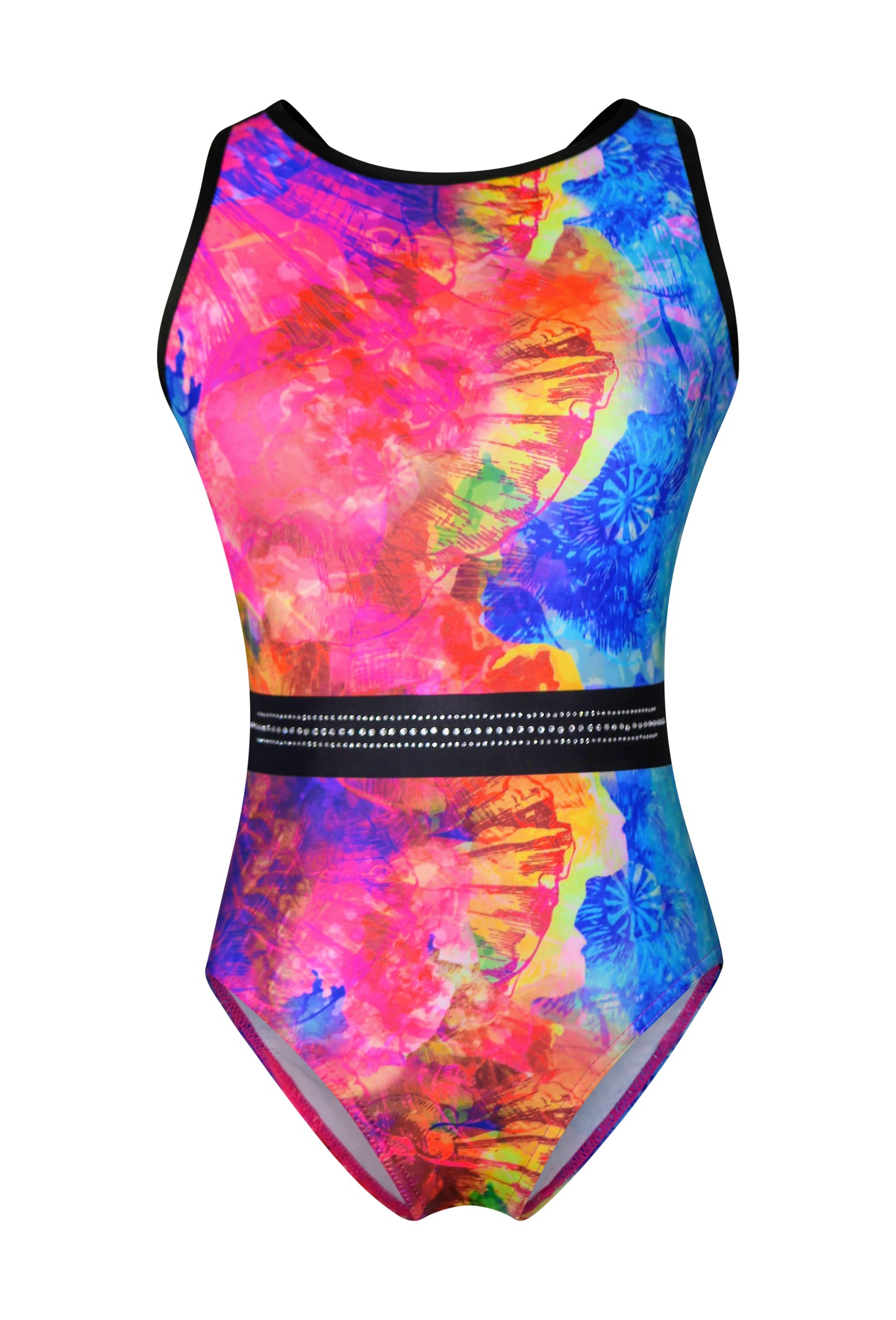 Gymnastic Leotard for Girls Abstract Floral #303