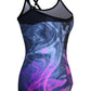 Gymnastic Leotards for Girls Abstract Cardinal Pink and Grey #205