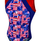 American Flag Pattern Girls Gymnastic Leotard with Red Mystique #690 - wholesale