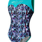Grunge Datamoshing Sleeveless Gymnastics Leotard
