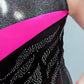 Crystallized Gymnastic Leotard With Stiped Sides For Girls #289